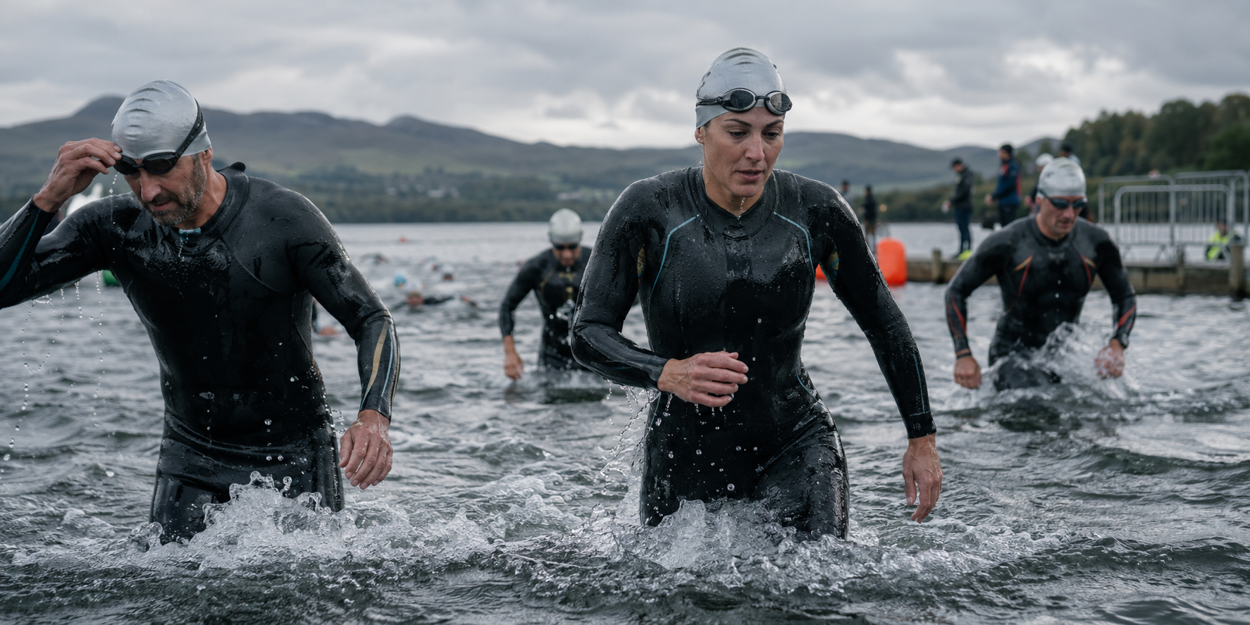 Triathlon training illustration